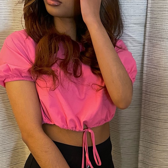 Staud prato crop short puff sleeve - Picture 3 of 4